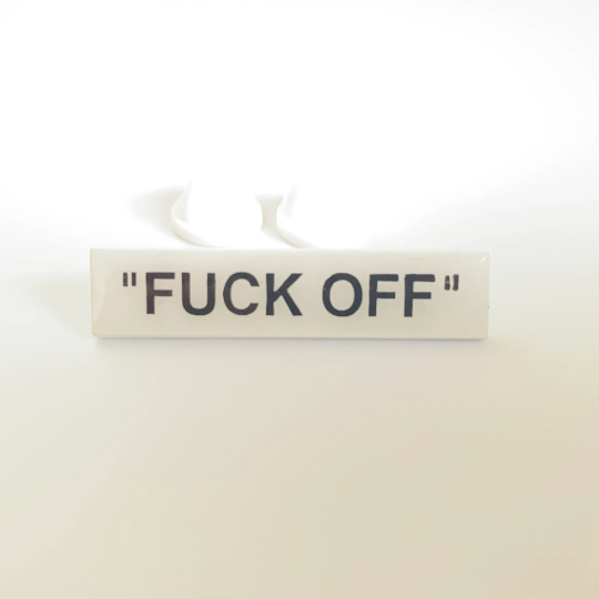 Fuck Off | White | Hard Enamel Pin pin Hype Pins