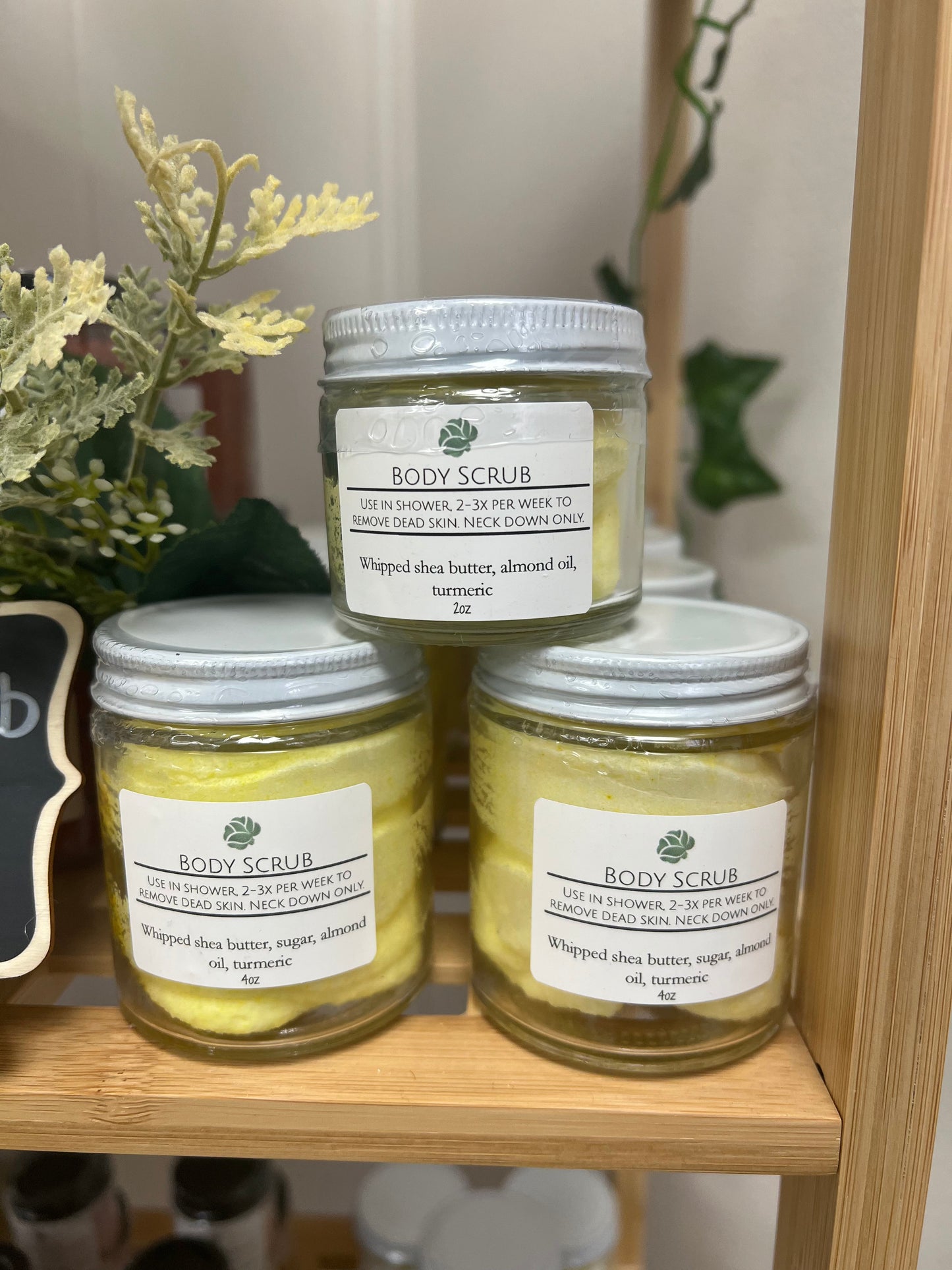 Whipped Body Scrub |🍋Lemon Turmeric Health & Beauty AHerbalist space 4 oz