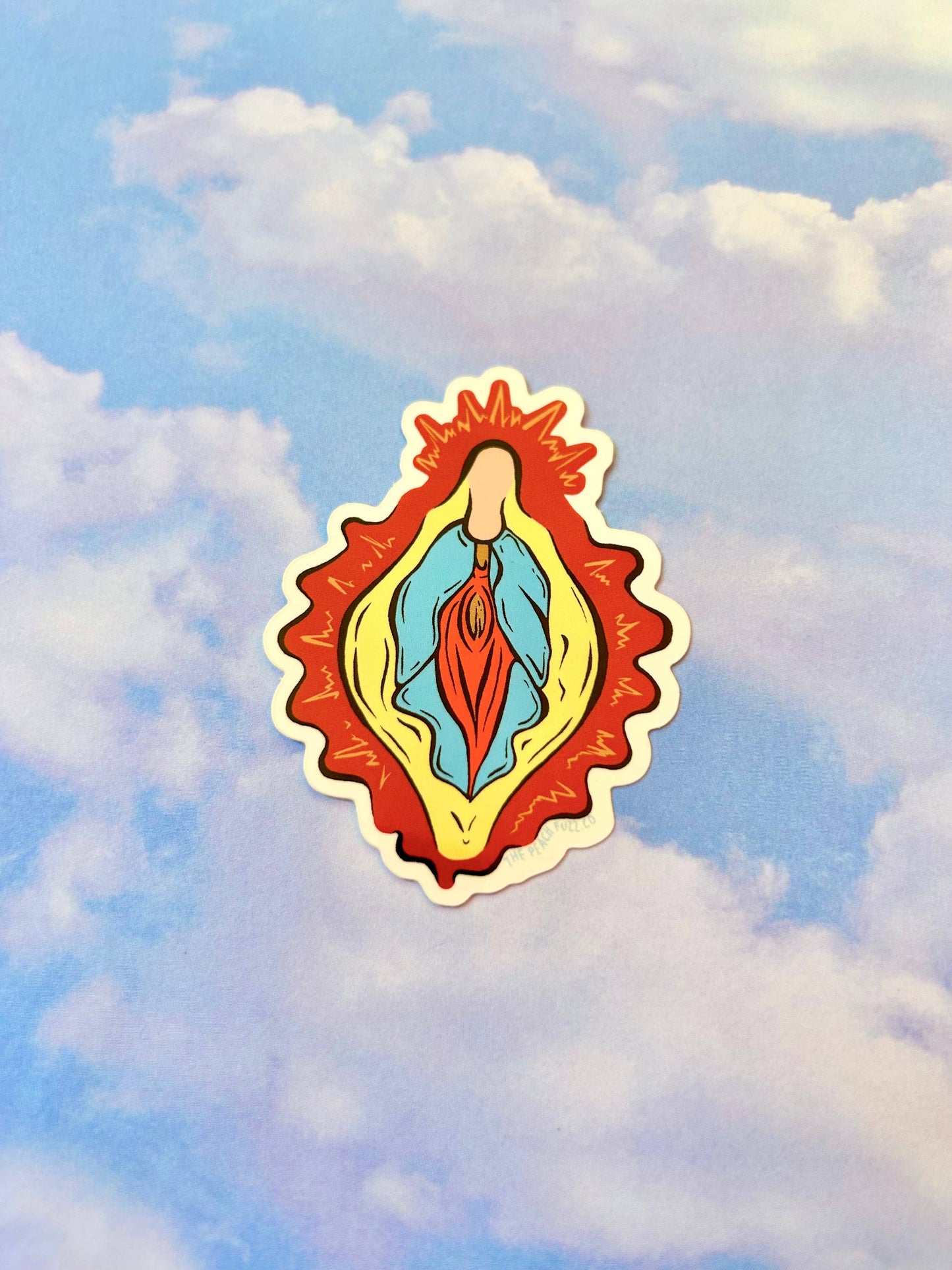 Vulva Mary Sticker The Peach Fuzz