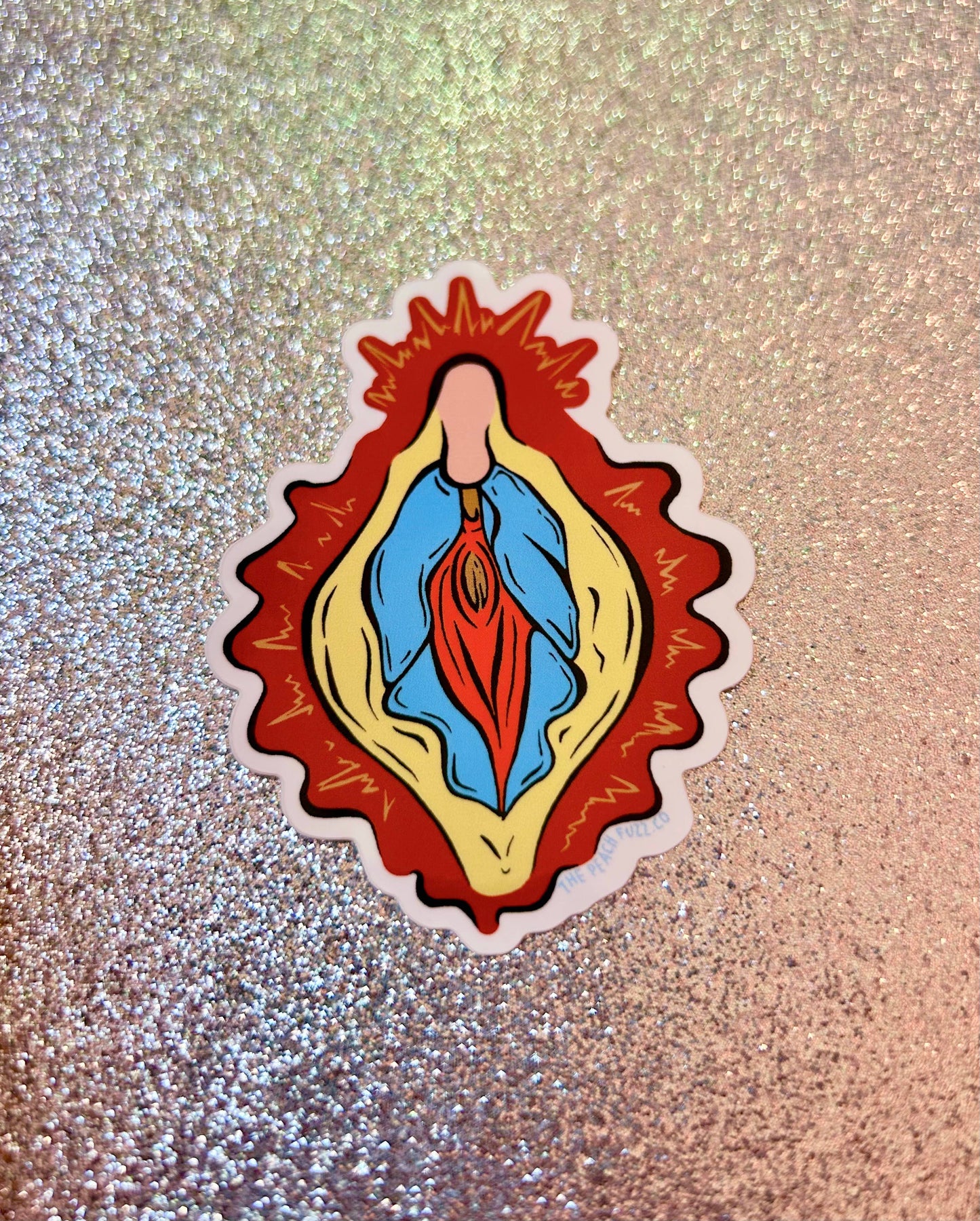 Vulva Mary Sticker The Peach Fuzz