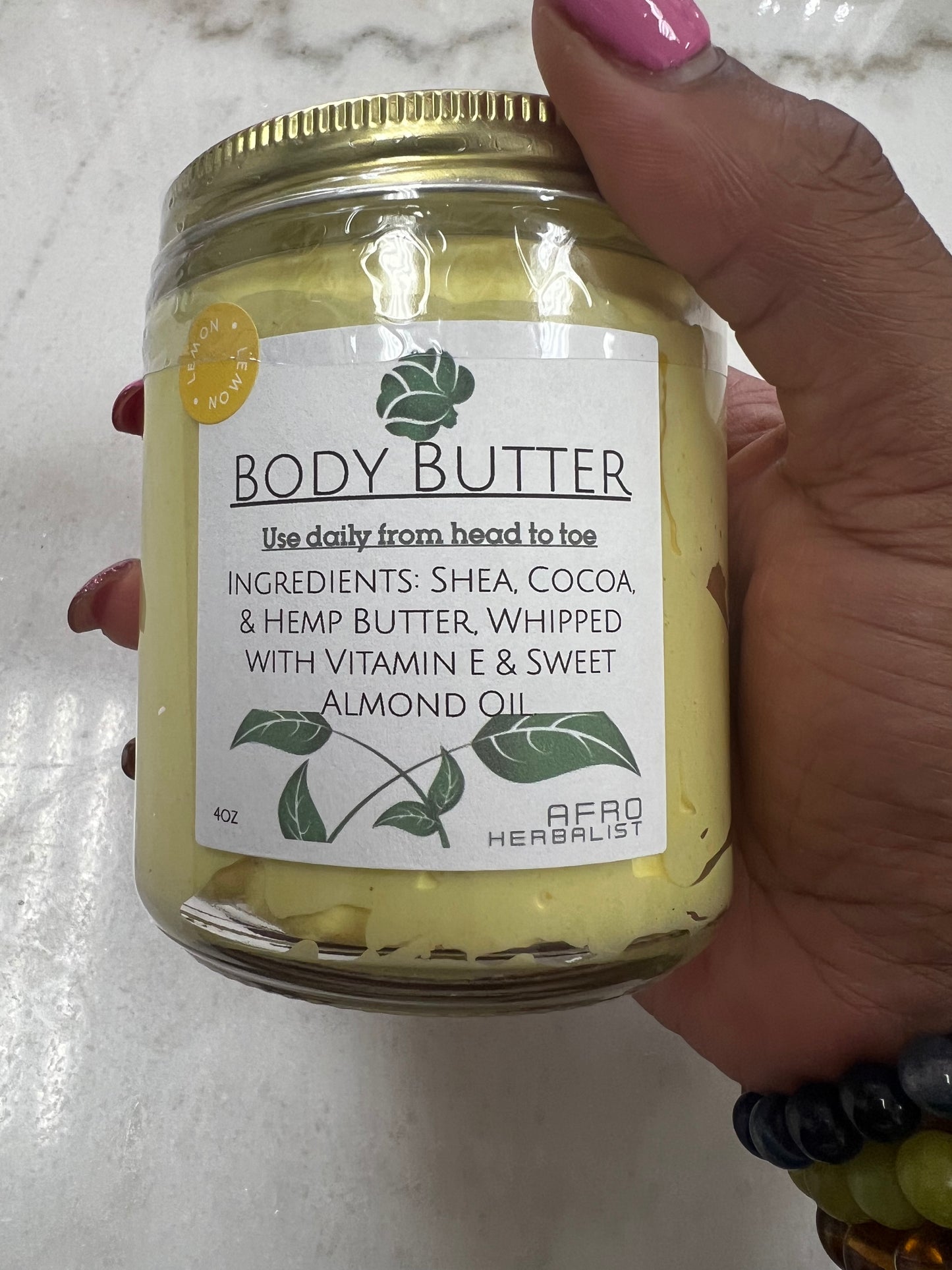 Whipped Body BUTTER |🍋Lemon Turmeric Health & Beauty AHerbalist space 8oz