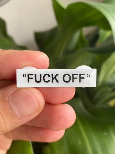 Fuck Off | White | Hard Enamel Pin pin Hype Pins