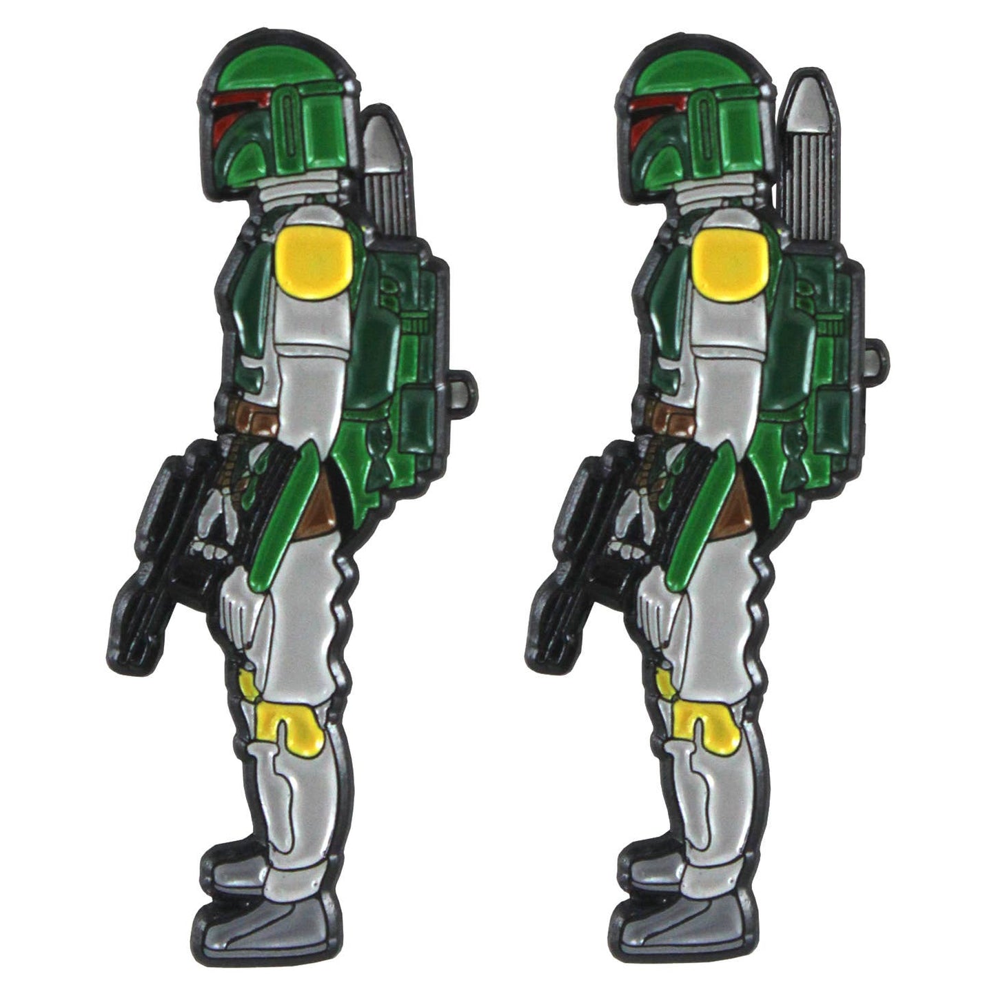Rocket Firing Boba Fett | Grey Suit | Enamel Pin pin BxE Buttons X StaciaMade