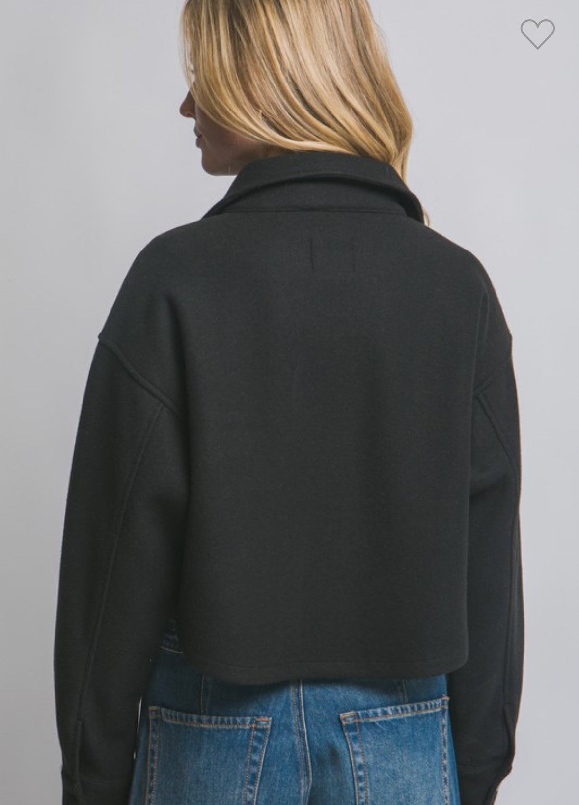 Fleece Cropped Snap-button Shacket AFRO HERBALIST