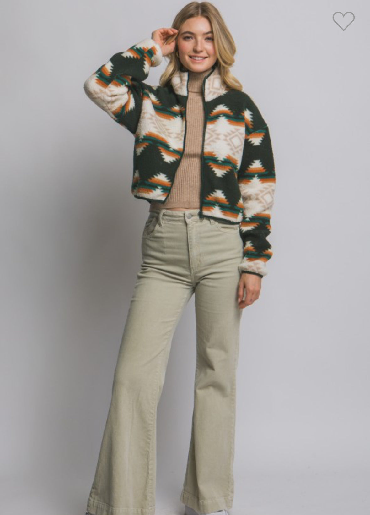 Aztec Sherpa Full Zip Jacket AFRO HERBALIST