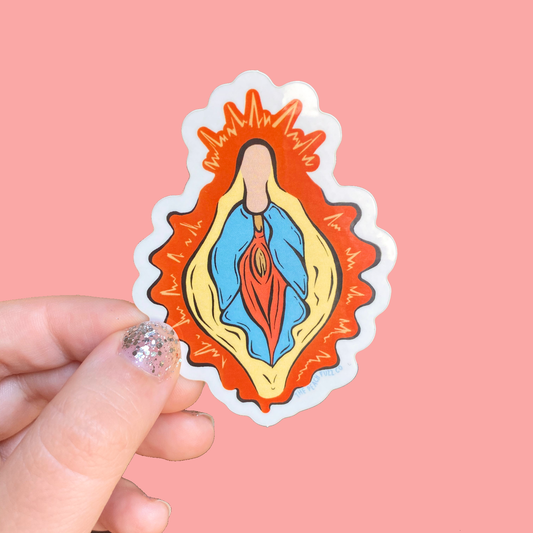 Vulva Mary Sticker  The Peach Fuzz   