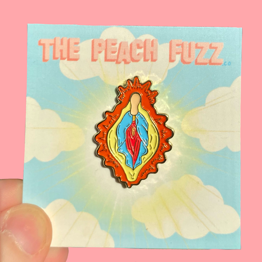 Vulva Mary | Enamel Pin pin The Peach Fuzz   