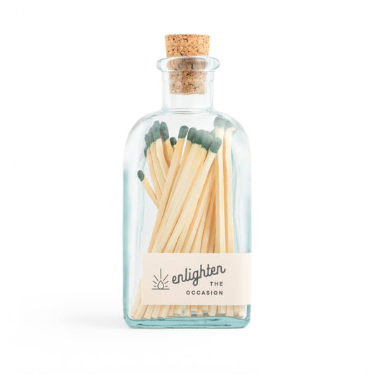 Corked | Sea Glass Jar | Green Matchsticks home decor Enlighten the Occasion   