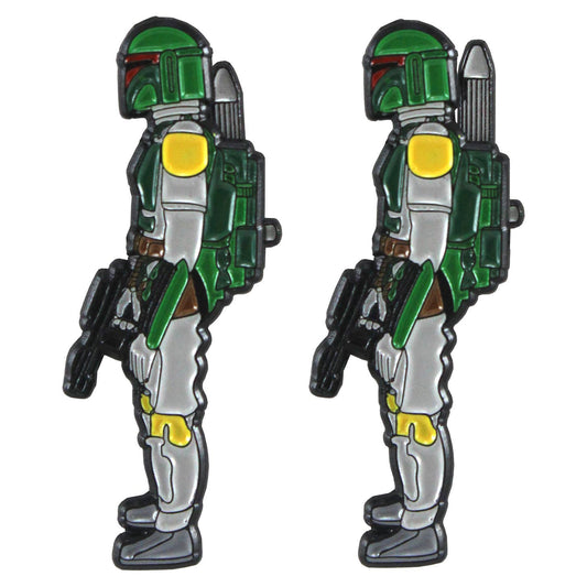 Rocket Firing Boba Fett | Grey Suit | Enamel Pin pin BxE Buttons X StaciaMade   